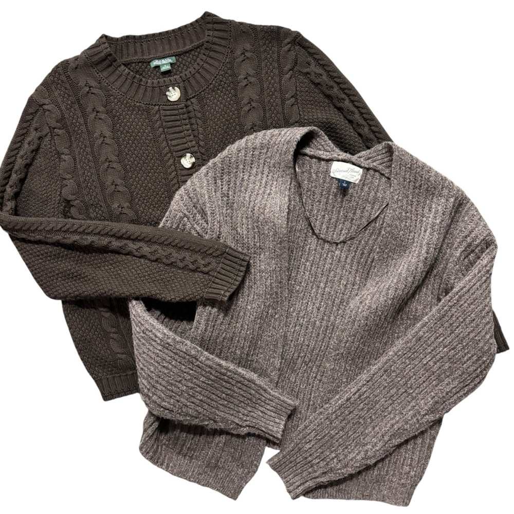 Bundle - 2 Knit Cozy Academia Boho Cardigans